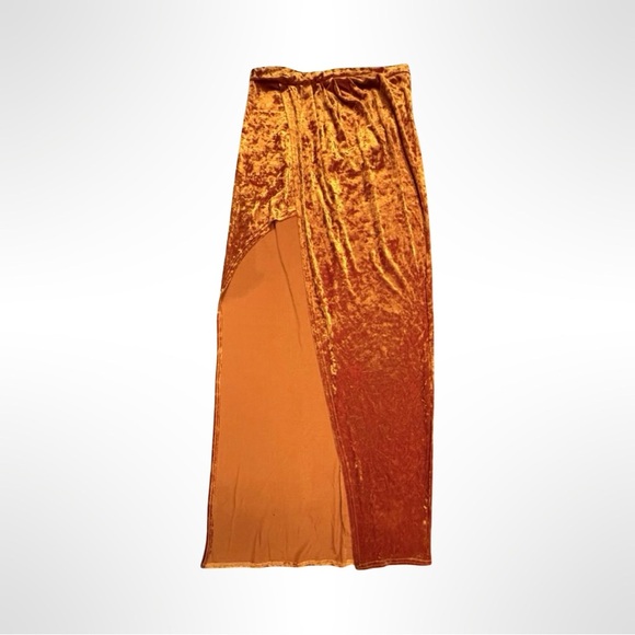 Dresses & Skirts - Vibrant Orange Maxi Skirt for Cocktail Events